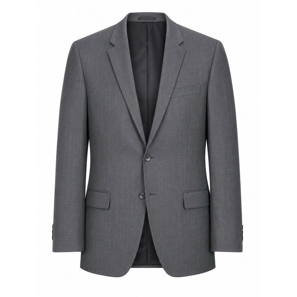 S. Cohen Men's Gray Herringbone Wool 2-Piece Suit 44R Regular Fit